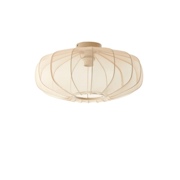 Plafondlamp rond katoen beige Light & Living Plumalia – B 50 cm