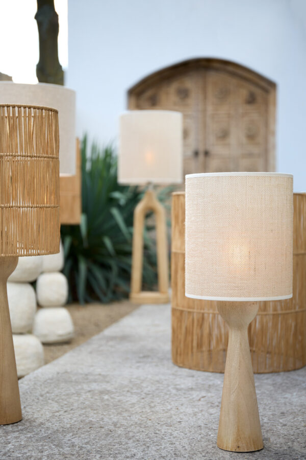 Beige cilinder­vormige lampenkap van stof Light & Living Breska - Ø 25 cm - Image 5