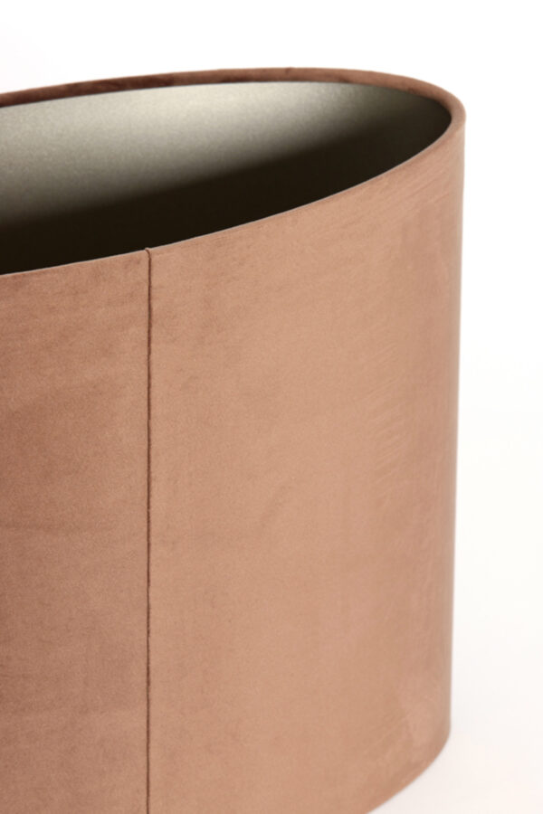 Bruine stoffen lampenkap cilindervormig Light & Living Velours - H 32 cm - Image 7