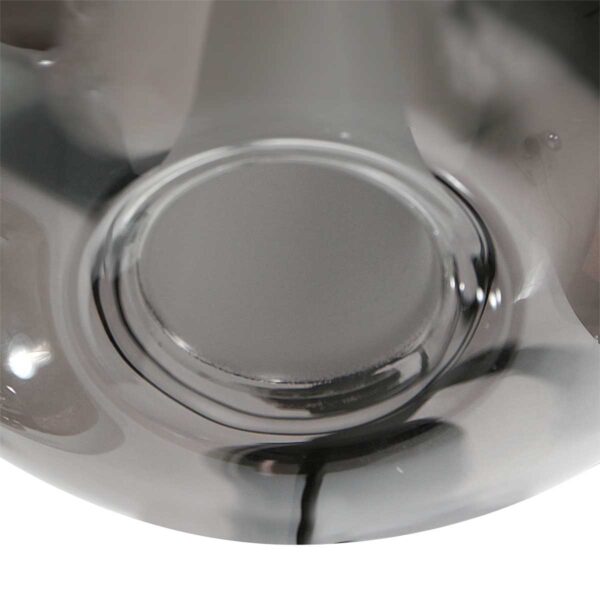 Ronde zwarte hanglamp met 5 druppelvormige smoke glazen Steinhauer Glimsy - Image 5