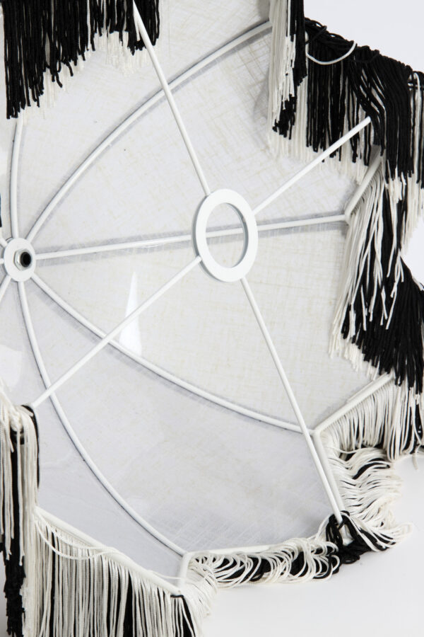Franje lampenkap zwart-wit Light & Living Sulina - Ø 35 cm - Image 5