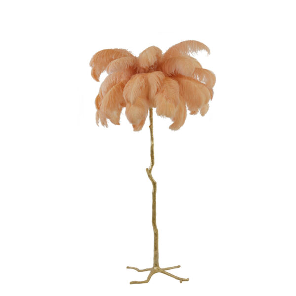 Vloerlamp design roze veertjes Light & Living Feather - H 180 cm