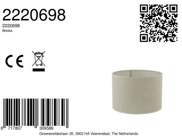 Beige cilindervormige sfeerlampenkap Light & Living Breska - Ø 20 cm - Image 9