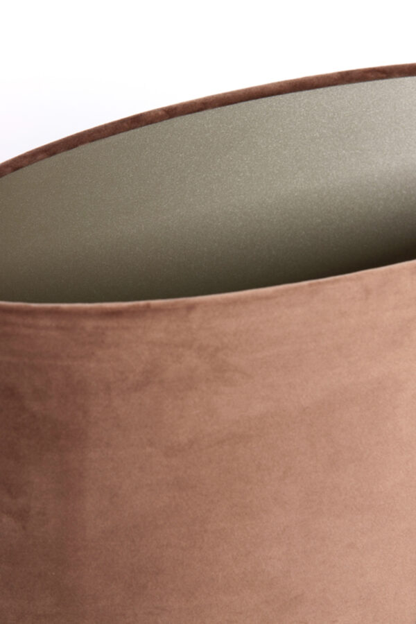 Stoffen lampenkap bruin cilindervormig Light & Living Velours - H 28 cm - Image 7