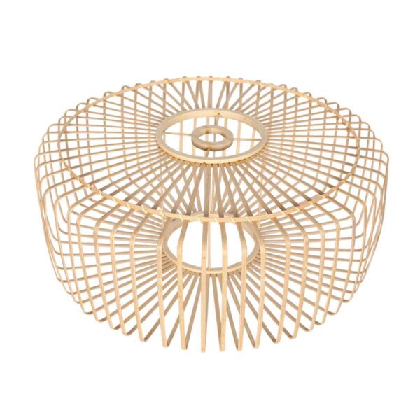 Zwarte booglamp met bamboe kap Anne Lighting ZigZag - Image 5