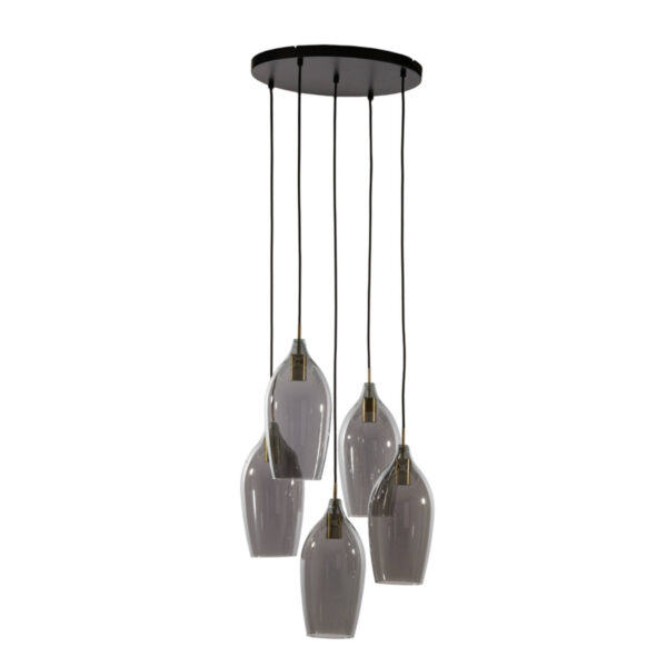 Hanglamp met meerdere glazen kappen Light & Living Lukaro - B 45 cm