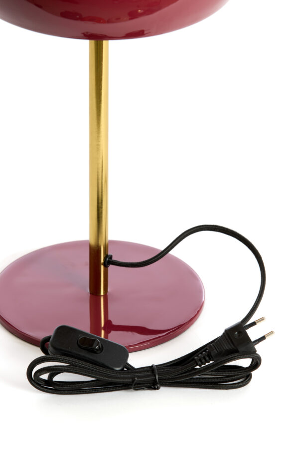 Rode metaal glanzende tafellamp Light & Living Surin - H 40 cm - Image 5