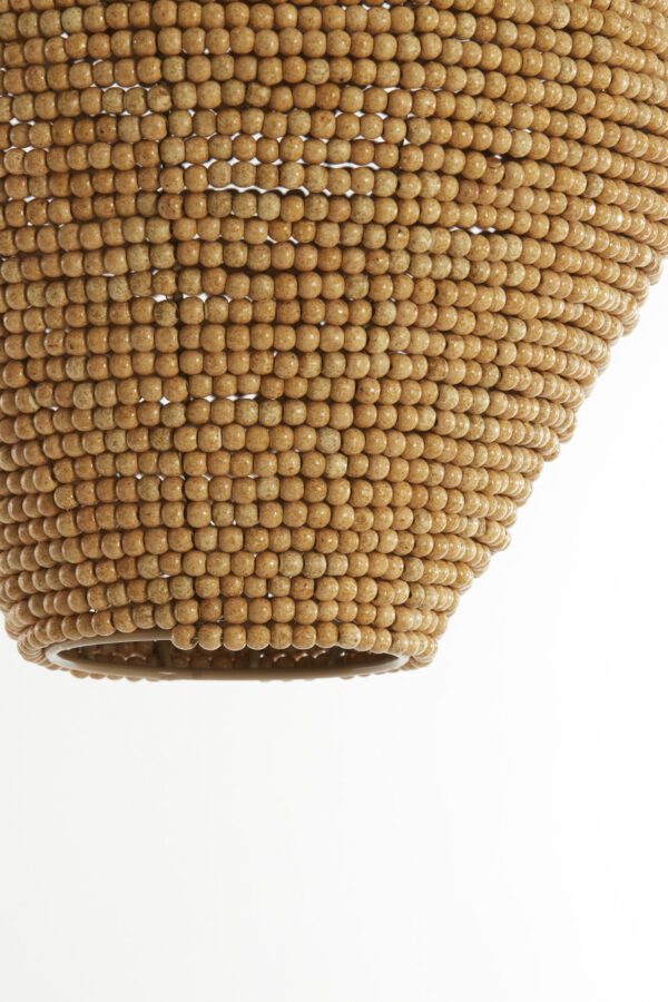 Geweven houten hanglamp met kralen houder Light & Living Kalenga - Ø 36 cm - Image 6