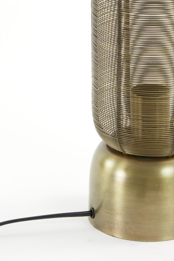 Metalen draadlamp cilindervormig goud Light & Living Lezuza - H 49,5 cm - Image 5