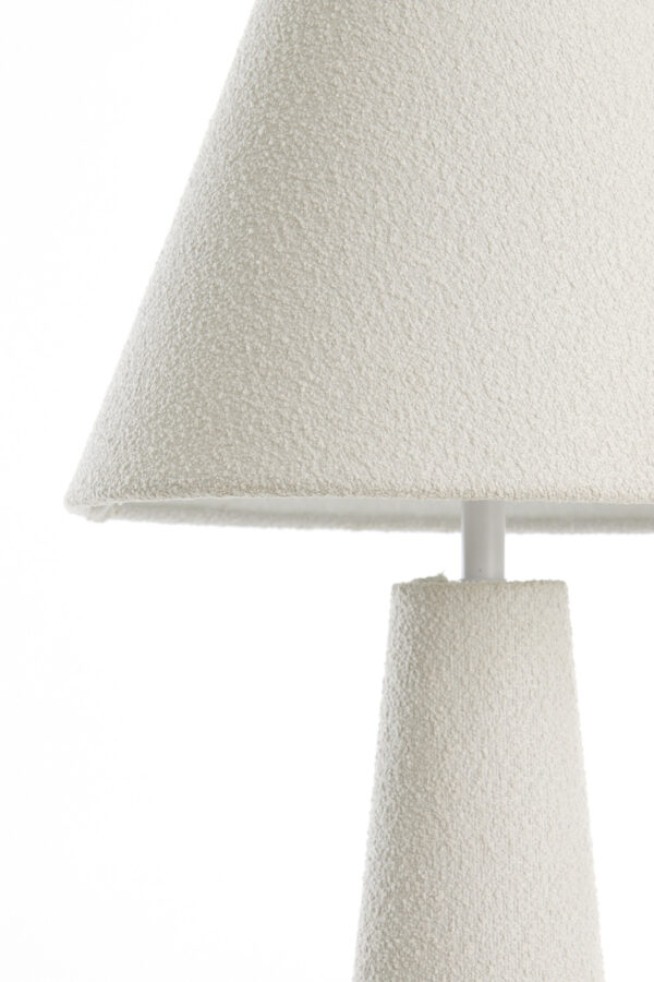 Witte vintage tafellamp met kap Light & Living Devia - H 61 cm - Image 3