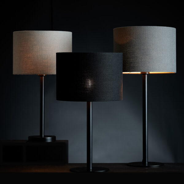 Zwarte cilindrische lampenkap stof Light & Living Livigno - Ø 25 cm - Image 5