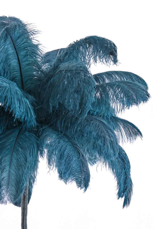 Blauwe veren vloerlamp Light & Living Feather - H 180 cm - Image 3