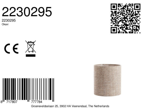 Beige geweven lampenkap van stof Light & Living Okavi - Ø 30 cm - Image 7