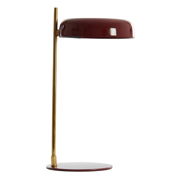 Vintage bordeaux rode bureaulamp Light & Living Maleka - H 47 cm