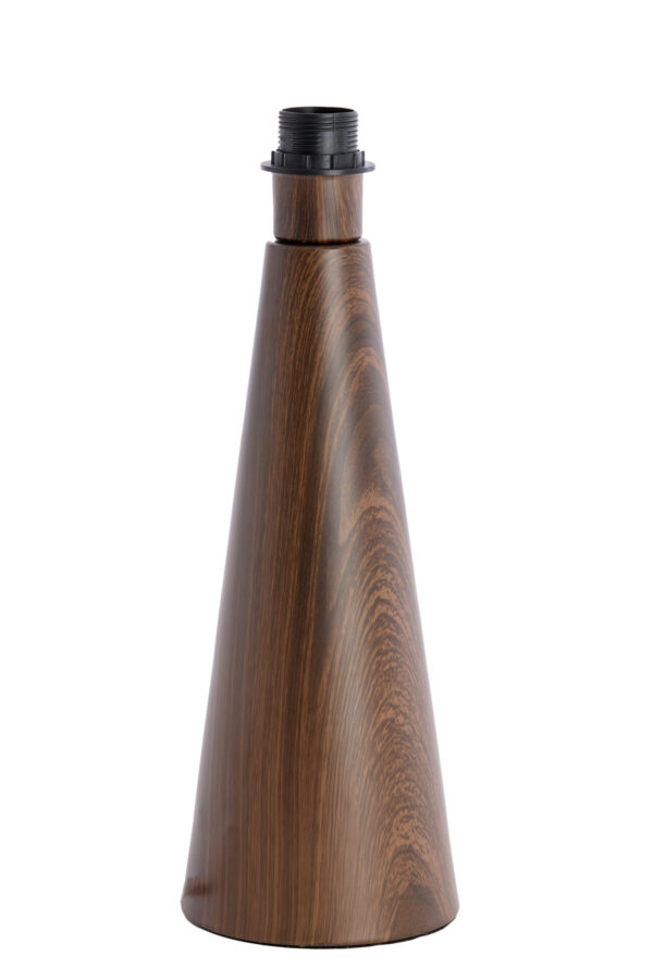 Kegelvormige houten lampvoet in stijl Light & Living Dinan - H 40 cm - Image 2