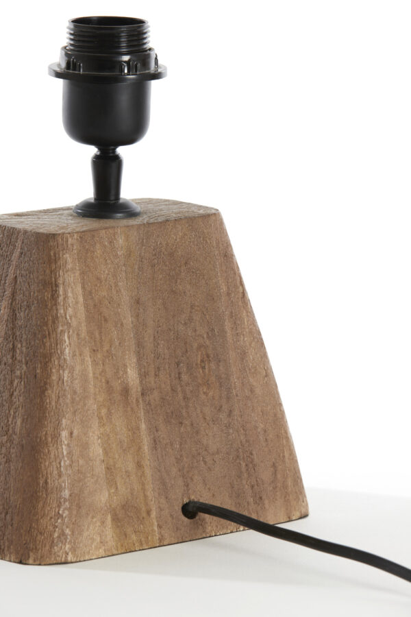 Houten lampvoet met fitting voor verlichting Light & Living Kardan - H 15 cm - Image 5