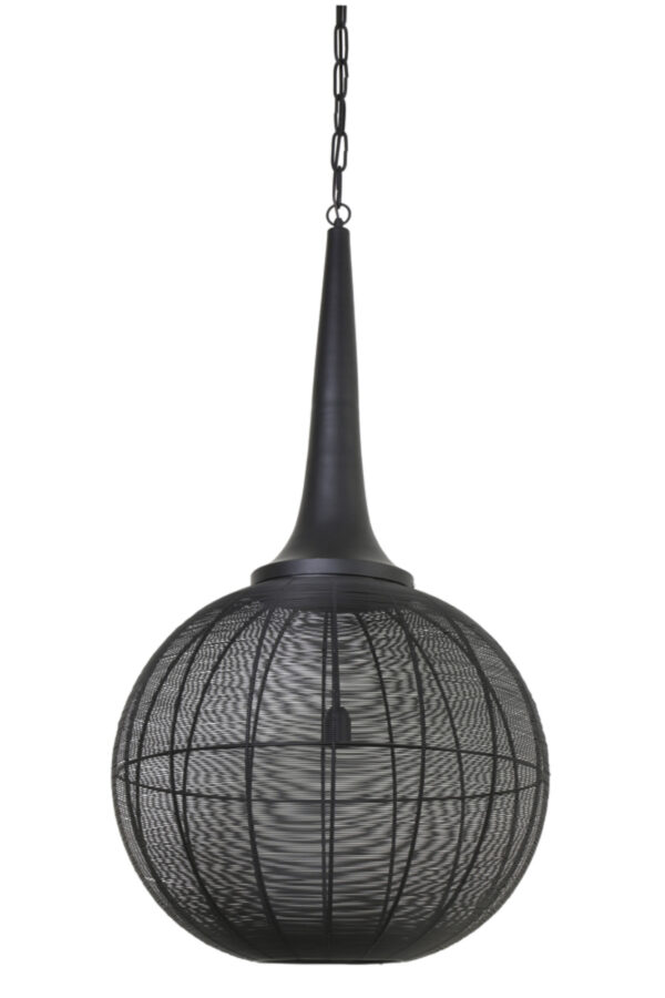 Zwarte metalen hanglamp met stijlvol frame Light & Living Adrienne - Ø 57 cm - Image 2