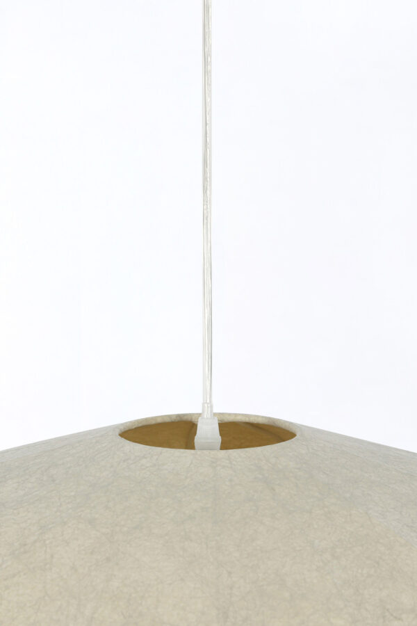 Crèmekleurige ronde hanglamp met textielkap Light & Living Fay - Ø 50 cm - Image 5