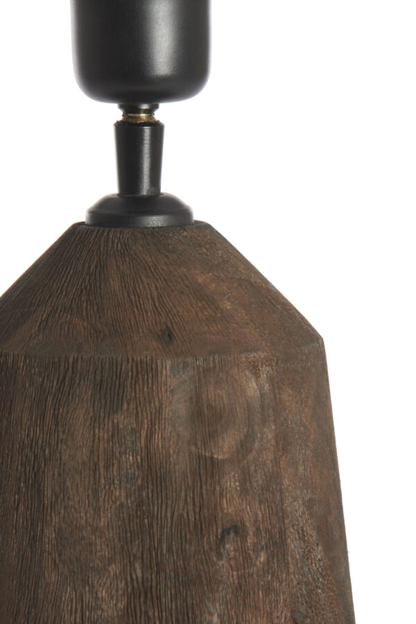 Houten lampvoet donkerbruin Light & Living Trapani - H 45 cm - Image 4