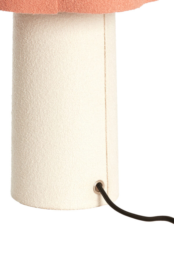 Tafellamp met roze lampenkap van stof Light & Living Musaby - H 50 cm - Image 6
