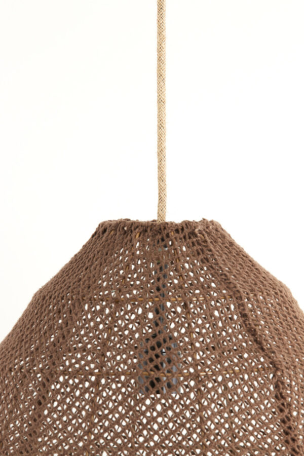 Bruine rotan hanglamp met vlechtwerk Light & Living Makassar - Ø 42 cm - Image 5
