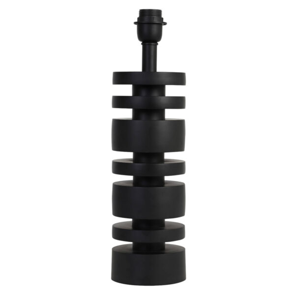 Moderne zwarte lampenvoet met stijl Light & Living Desley - H 40 cm