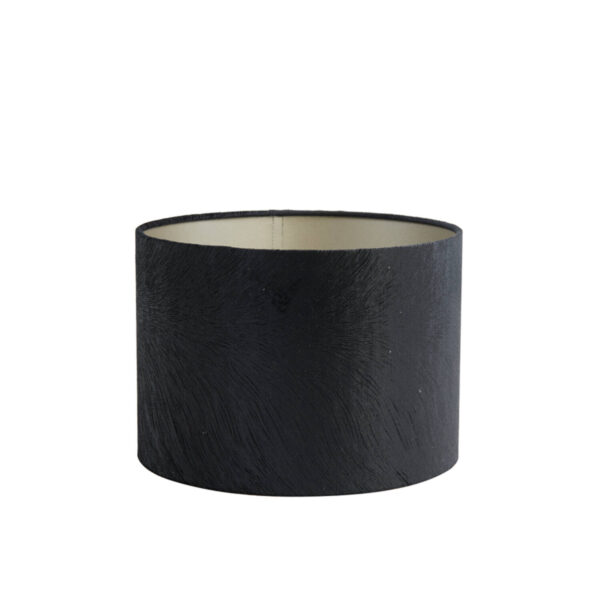 Cilindervormige zwarte lampenkap van stof Light & Living Lubis - Ø 40 cm
