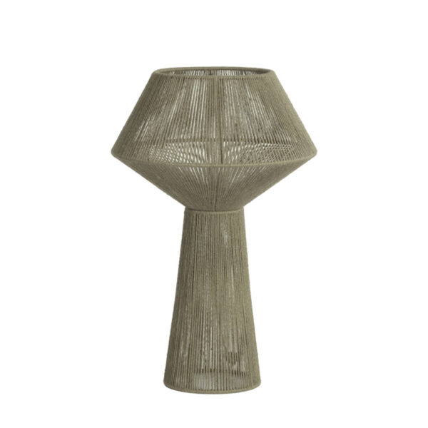 Olijfgroene draadlamp tafel Light & Living Fugia - H 57 cm