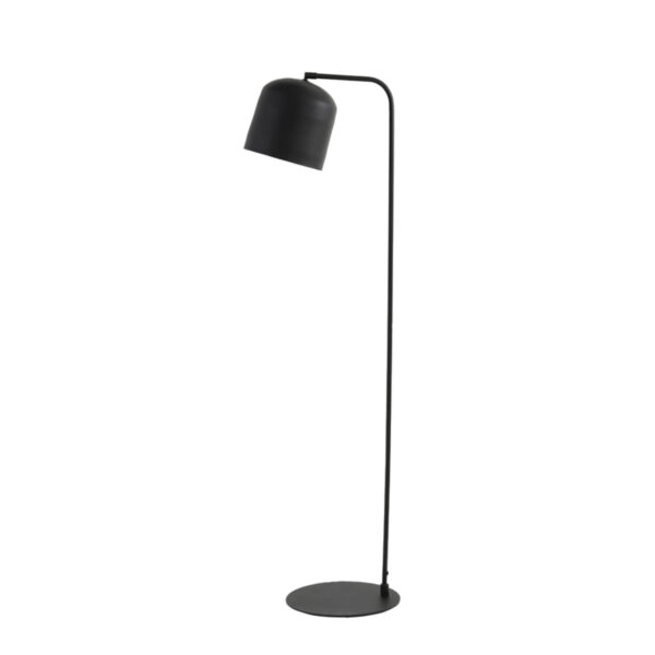 Zwarte vloerlamp met kap cilindrisch Light & Living Aleso - H 138 cm