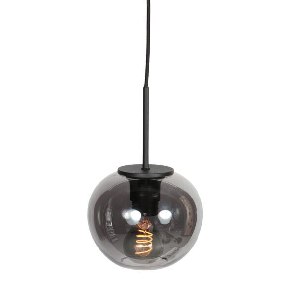 Zwarte moderne rookglas hanglamp Mexlite HaloSwap - Ø 15 cm - Image 7