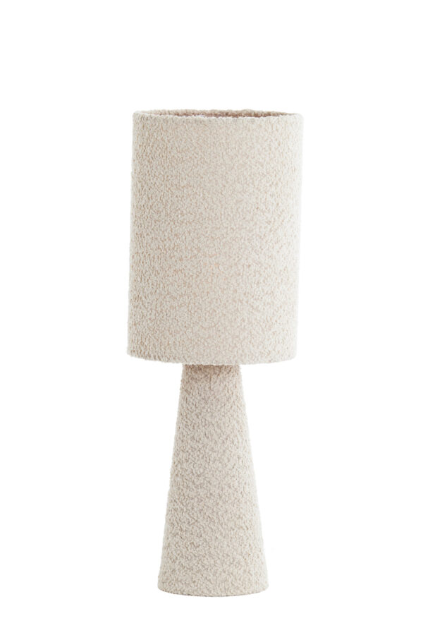 Beige stoffen cilinder tafellamp Light & Living Micky - H 58 cm - Image 2