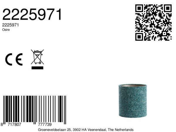 Lampenkap cilindrisch turquoise stoffen Light & Living Osire - Ø 25 cm - Image 7
