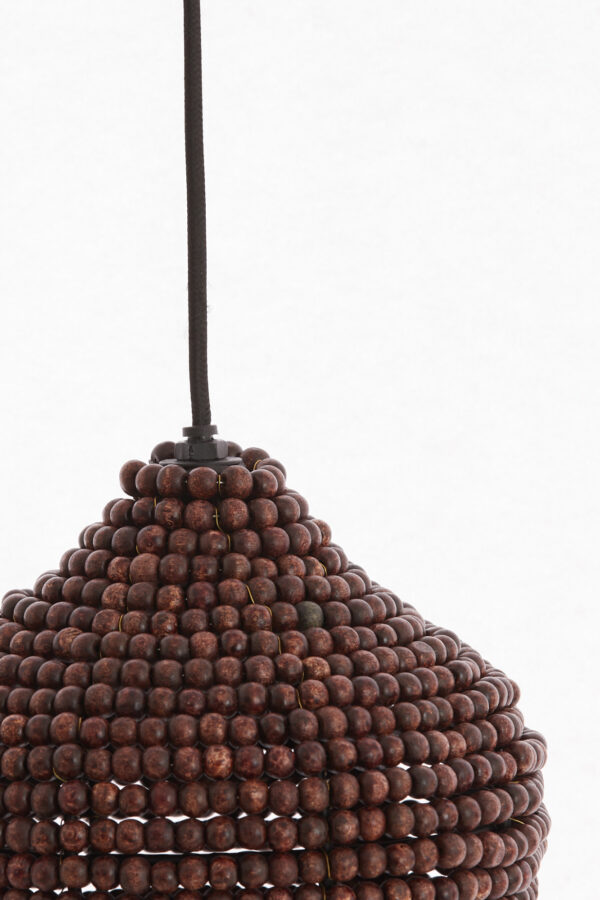 Houten kralen hanglamp decoratief Light & Living Kalenga - Ø 21 cm - Image 4