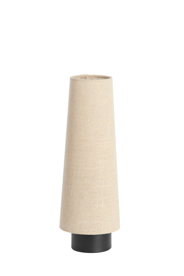 Linnen-look trompetvormige tafellamp Light & Living Howie - H 42 cm - Image 2