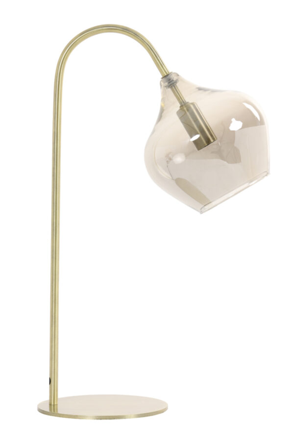 Glazen tafellamp goudkleurig Light & Living Rakel - H 50,5 cm - Image 2