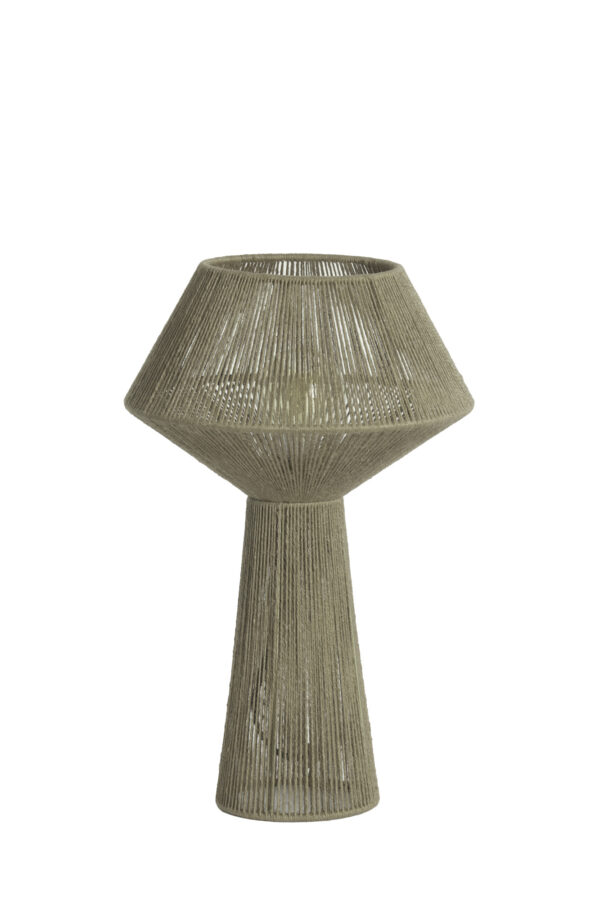 Groene japandi geweven tafellamp Light & Living Fugia - H 47 cm - Image 2