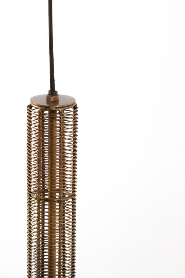 Bruine rotan hanglamp met metalen frame Light & Living Tartu - Ø 28 cm - Image 7