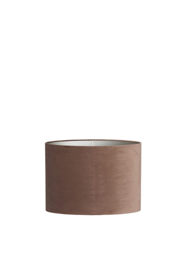 Bruine stoffen lampenkap cilindervormig Light & Living Velours - H 32 cm - Image 2