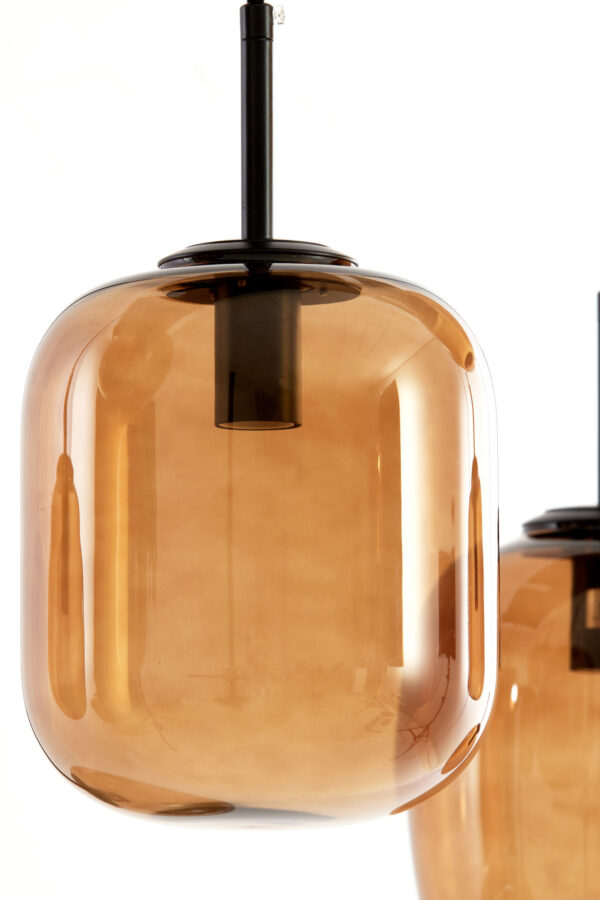 Cluster hanglamp met bruine glazen bollen Light & Living Mezza - B 45 cm - Image 6