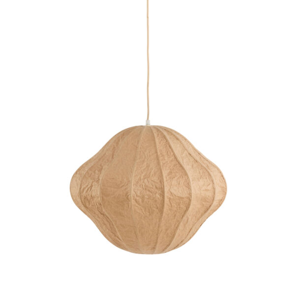 Beige papieren hanglamp met zachte vorm Light & Living Sukau - Ø 50 cm
