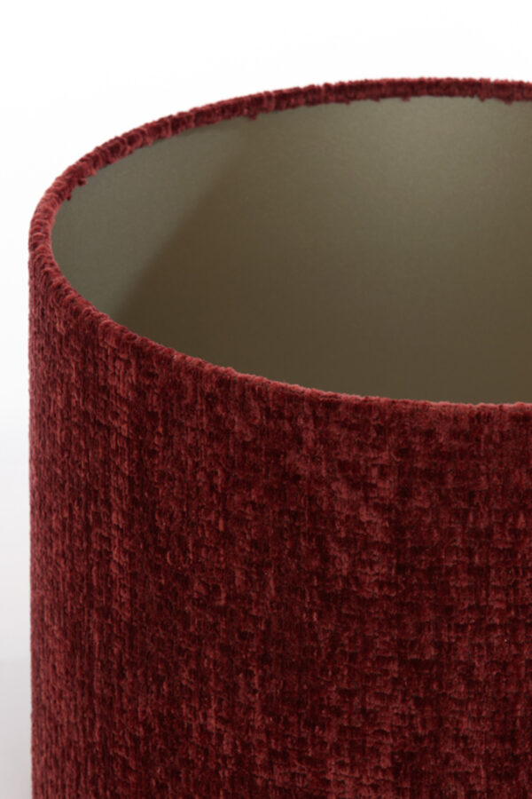 Rode cilindervormige stoffen lampenkap Light & Living Ruby - Ø 50 cm - Image 4