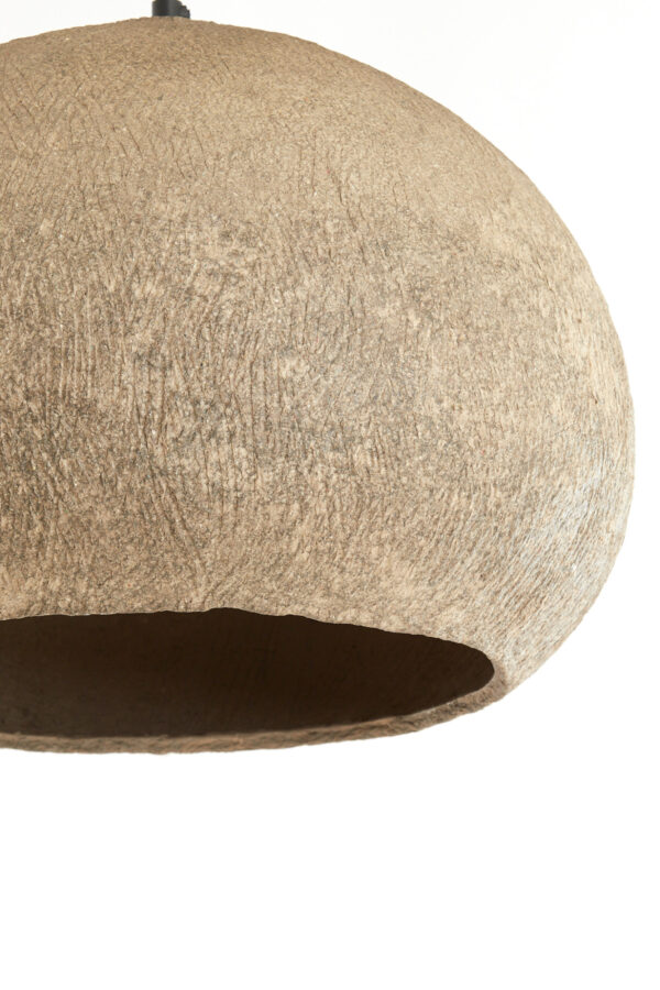 Beige natuurlijke hanglamp met textiellook Light & Living Celmiros - Ø 51 cm - Image 3