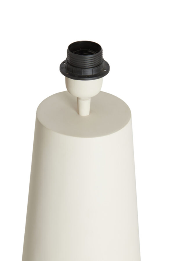 Witte conische tafellamp Light & Living Yelos – H 43 cm - Image 3