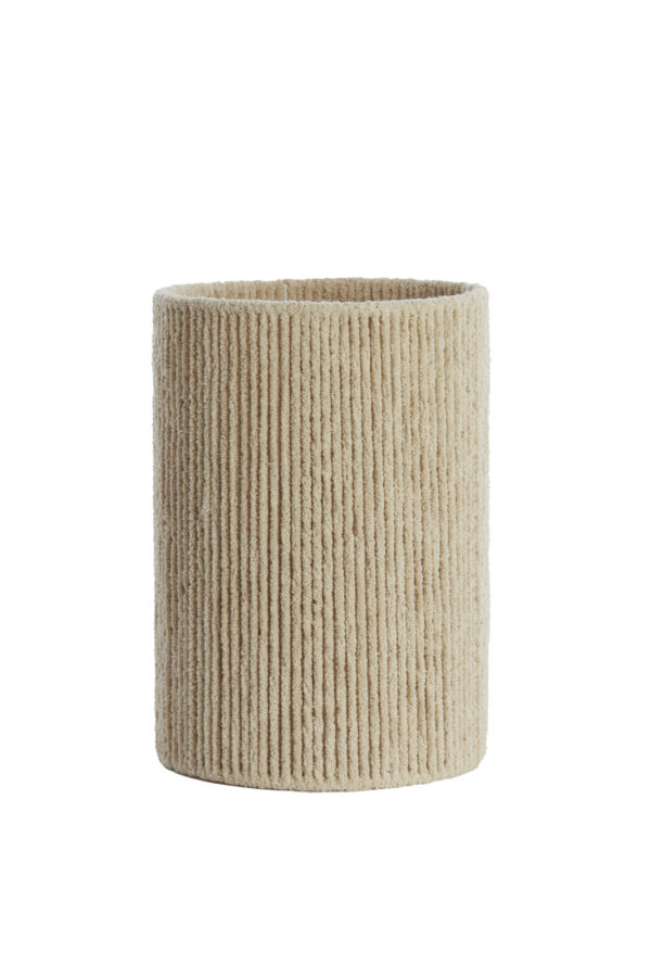 Ribbelige stoffen lampenkap beige Light & Living Medana - Ø 25 cm - Image 2