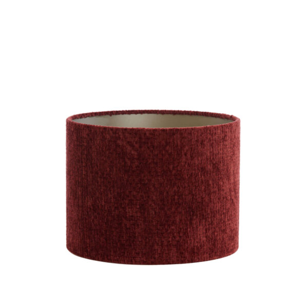 Rode fluwelen cilinderlampenkap Light & Living Ruby - Ø 30 cm