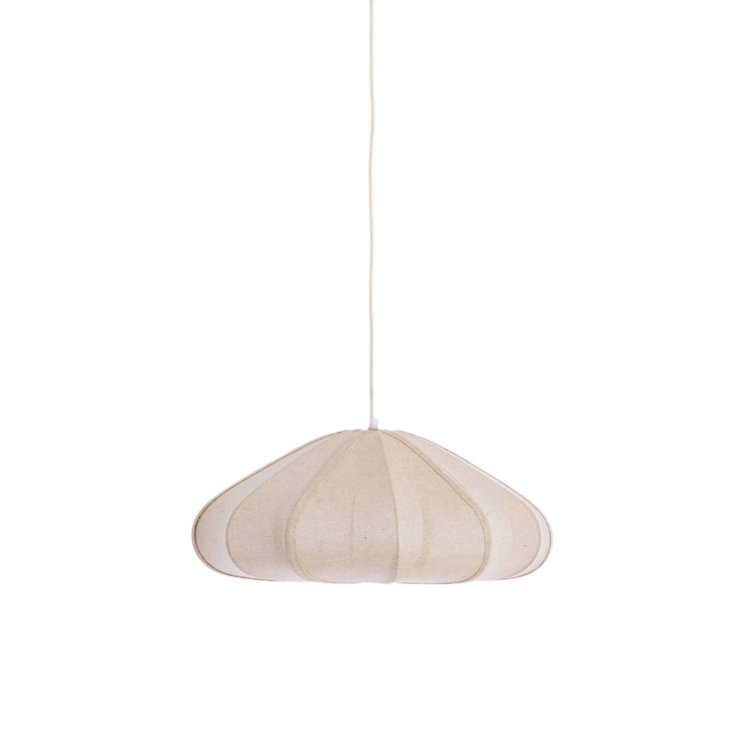 Beige stoffen hanglamp minimalistisch Light & Living Cesano