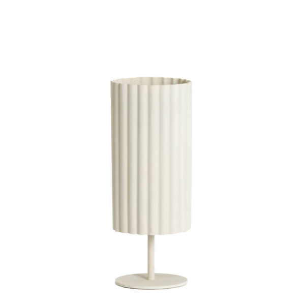 Witte tafellamp met geribbeld design Light & Living Ardales - H 42 cm