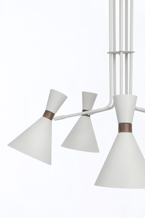 Vintage hanglamp in wit metaal Light & Living Hoodies - B 86,5 cm - Image 7