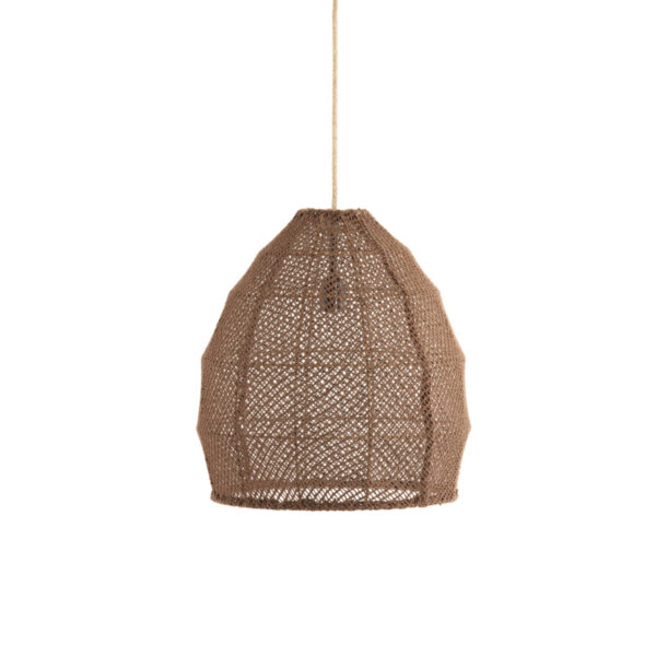 Bruine rotan hanglamp met vlechtwerk Light & Living Makassar - Ø 42 cm