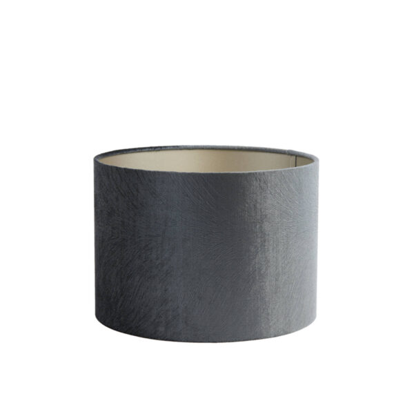 Kleurige grijze cilindervormige lampenkap stof Light & Living Lubis - Ø 30 cm